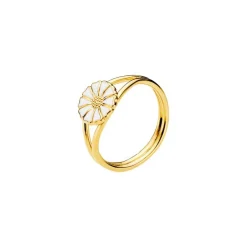 Lund Copenhagen Margeriten ring in vergoldet Silber- 9 mm.