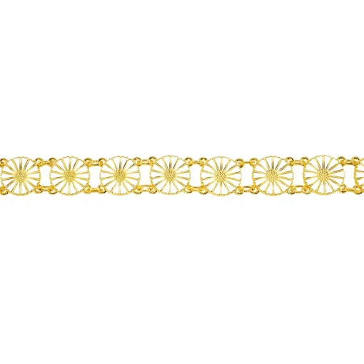 Lund Copenhagen Marguerite Armband - weiß vergoldet