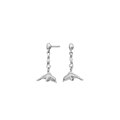 Maanesten - Adella Ohrringe aus silber mit Delphin und Perle