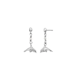 Maanesten - Adella Ohrringe aus silber mit Delphin und Perle