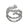 Maanesten - Bobie-Ring in Silber mit gerillter Oberfläche**