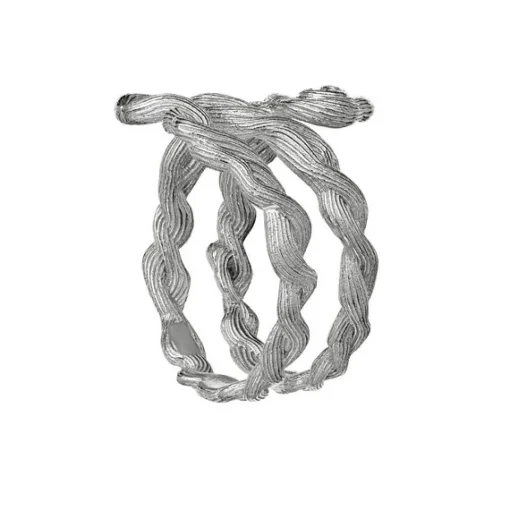 Maanesten - Bobie-Ring in Silber mit gerillter Oberfläche**
