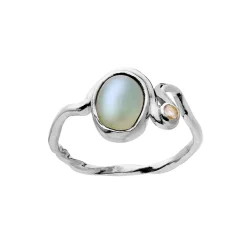 Maanesten - Lorelei Ring aus silber mit Mondstein