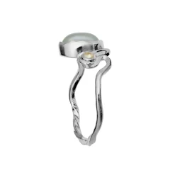 Maanesten - Lorelei Ring aus silber mit Mondstein