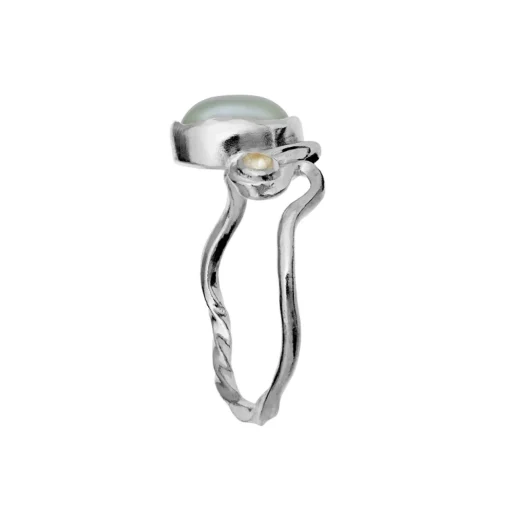 Maanesten - Lorelei Ring aus silber mit Mondstein