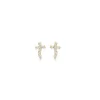 Mads Z - 9 kt. goldene Ohrstecker mit Kreuz