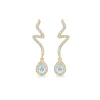 Mads Z - Aquatic Ohrringe aus 14 kt Gold mit Aquamarin+0,28ct.W.SI