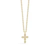 Mads Z - Ave Halskette mit Kreuz und Zirkonen aus 8kt. Gold