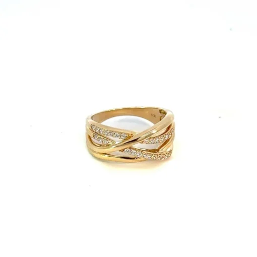 Mads Z - Bandring aus 8 kt. Gold mit zirkonia
