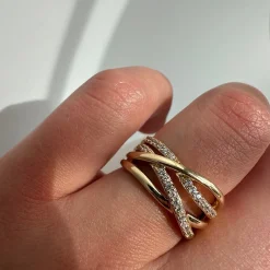 Mads Z - Bandring aus 8 kt. Gold mit zirkonia
