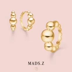 Mads Z - Biggest ball Ohrringe aus 14 kt Gold