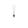 Mads Z - Cabochon-Halskette aus Silber mit blauem Saphir mit Kette