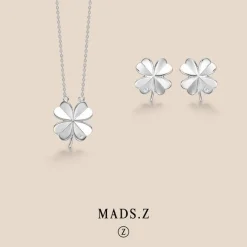 Mads Z - Clover mit Zirkon in Silber