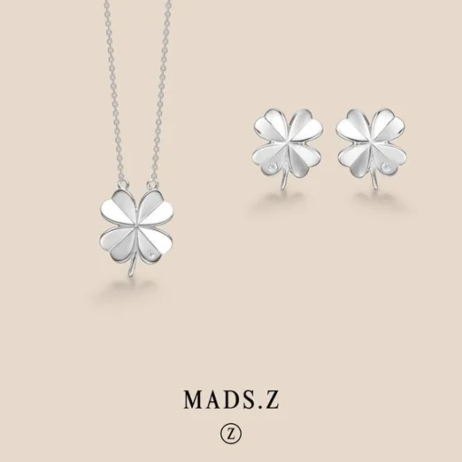 Mads Z - Clover mit Zirkon in Silber
