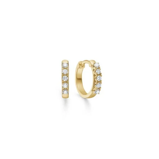 Mads Z - Crown Alliance Ohrringe aus 14 Karat Gold mit Diamanten von insgesamt 10 x 0,04 Karat.