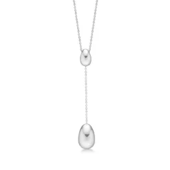 Mads Z - Dangling Ellipse Anhanger in Silber mit Tropfen