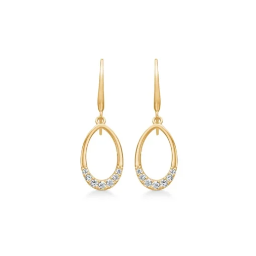 Mads Z - Destiny-Ohrringe aus 8kt. Gold mit Zirkonia