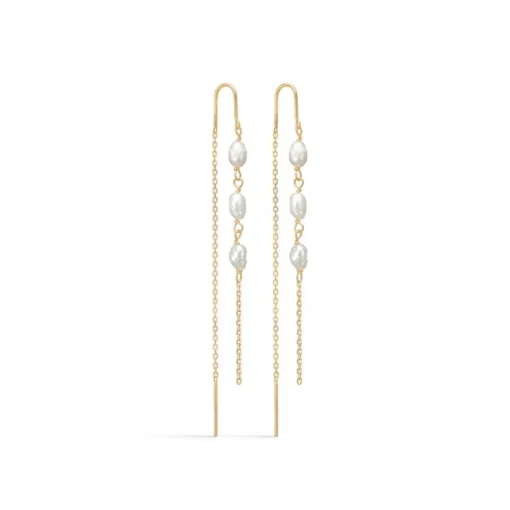Mads Z - Dew Drops Ohrringe aus 8kt. Gold mit Perlen
