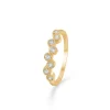 Mads Z - Dido Ring aus 8-karätigem Gold mit 8 weißen Zirkonias