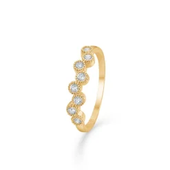 Mads Z - Dido Ring aus 8-karätigem Gold mit 8 weißen Zirkonias