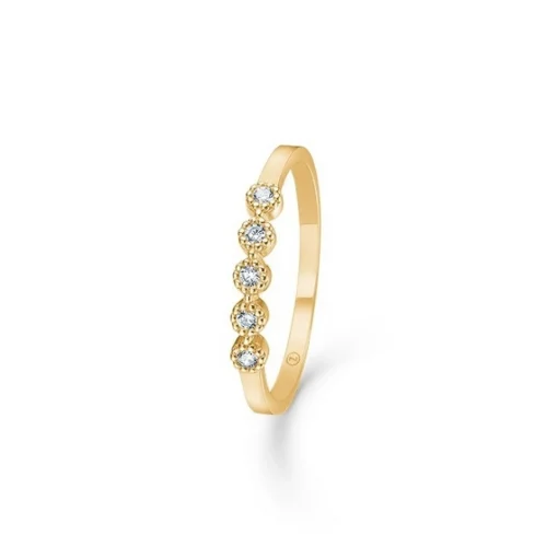 Mads Z - Dido Ring mit klaren Zirkonen aus 8kt. Gold