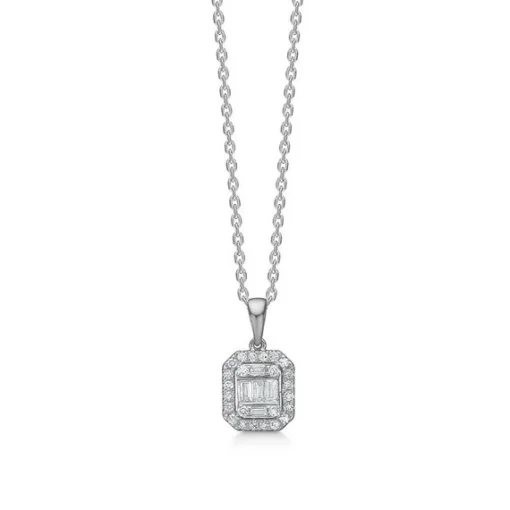 Mads Z - Elizabeth Anhänger aus 14kt. Weißgold mit insgesamt 0,18ct.