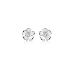 Mads Z - Fleur Ohrringe in silber mit Topas