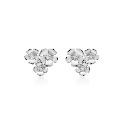 Mads Z - Fleur Ohrringe in silber mit Topas