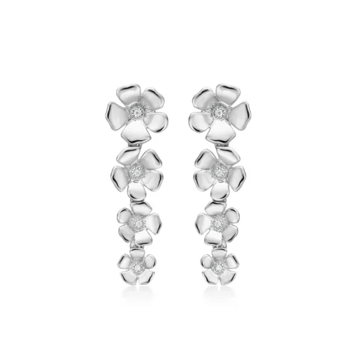 Mads Z - Fleur-Ohrringe in silber mit Topasen