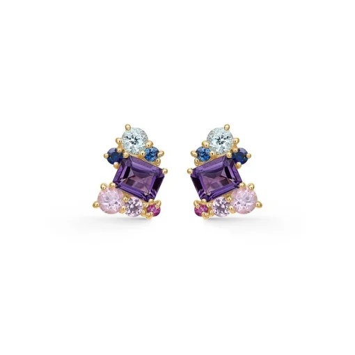 Mads Z - Four Seasons Summer Ohrringe aus 14 kt Gold mit Edelsteinen