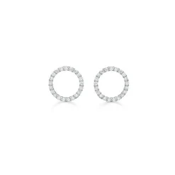Mads Z - Halo Diamant Ohrring aus 14 Karat Weißgold