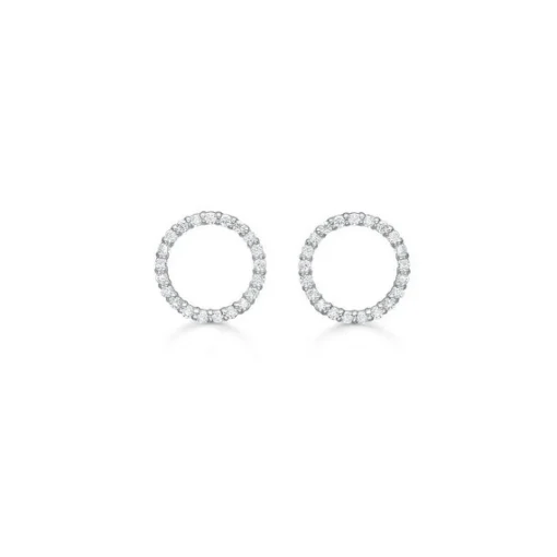 Mads Z - Halo Diamant Ohrring aus 14 Karat Weißgold