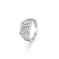 Mads Z - Hammered Ring in Silber - Größe 56**
