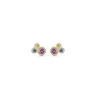 Mads Z - Luxury Rainbow Ohrstecker aus 14 Karat Gold mit echten Steinen