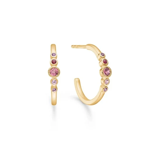 Mads Z - Rosa Poetry Ohrringe aus 14 Karat Gold