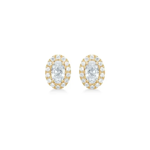 Mads Z - Stellar Ohrringe in 8 kt Gold mit zirkonia