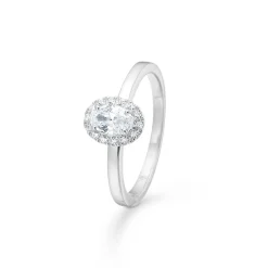 Mads Z - Stellarer Ring in silber mit 3 weißen Topasen