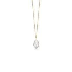 Mads Z - Teardrop anhänger aus 14 Karat Gold mit Barockperle