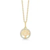 Mads Z - Tree of life Anhänger aus 8 Karat Gold mit Zirkonen