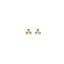 Mads Z - Trilogy Ohrringe aus 14 Karat Gold mit Tansanit