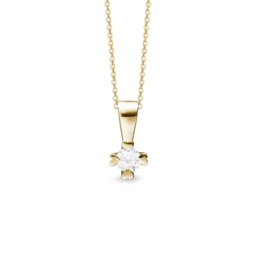 Mary Diamond-Anhänger in 14 kt Gold mit im Labor gezüchtetem Brillant von 0,25 – 1,00 ct