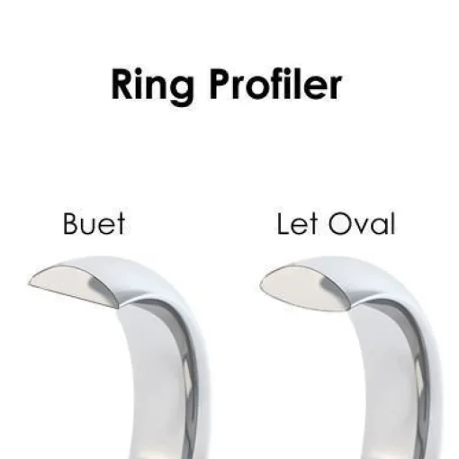 Mattierte, gebogene, silberne Ringe - 4,0 mm breit. Mit oder ohne Brillant