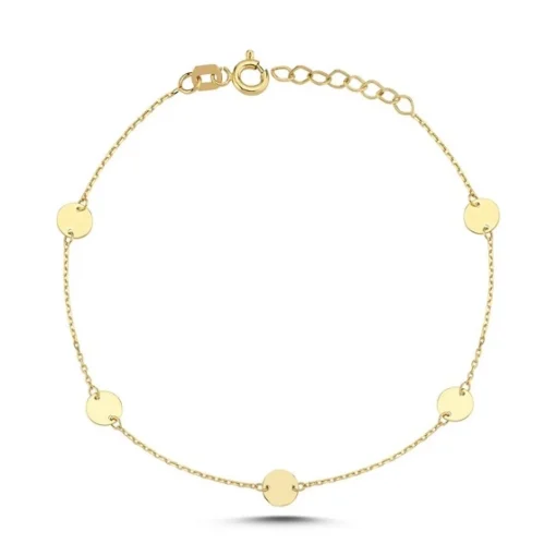 MELFIA Coin Armband mit 5 Münzen in 14kt. gold
