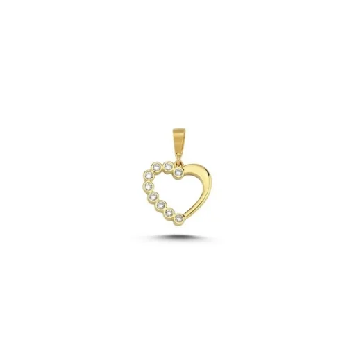 MELFIA Herz-Anhänger mit zirkonia 14kt. Gold