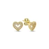 MELFIA Herz-Ohrstecker mit zirkonia 14kt. Gold