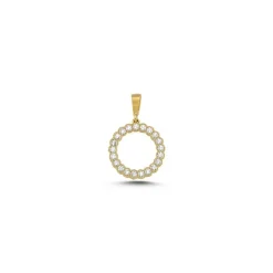 MELFIA Kreis-Anhänger mit zirkonia 14kt. Gold