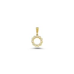 MELFIA Kreis-Anhänger mit zirkonia 14kt. Gold