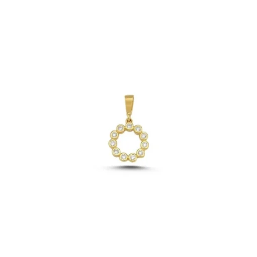 MELFIA Kreis-Anhänger mit zirkonia 14kt. Gold