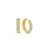 MELFIA Ohrringe mit zirkonia 14kt. Gold Rundes Profil Ø15mm.