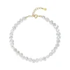 MerlePerle - Amalia Perlenarmband in vergoldete silber mit Perlen